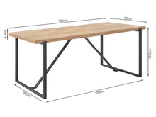 Load image into Gallery viewer, Liron Dining Table Rectangle 180x90cm - Oak