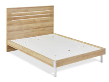Load image into Gallery viewer, Makalu Queen Wooden Bed Frame - Oak