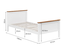 Load image into Gallery viewer, Kamet Single Wooden Bed Frame - White