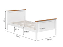 Load image into Gallery viewer, Kamet Single Wooden Bed Frame - White