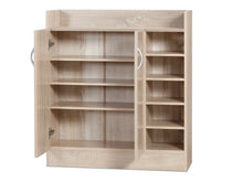 Load image into Gallery viewer, Maui 2 Door Shoe Cabinet Storage Rack - Oak