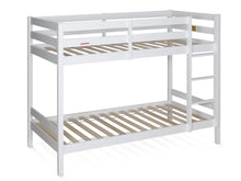 Load image into Gallery viewer, Maroon Single Wooden Bunk Bed Frame - White