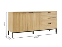 Load image into Gallery viewer, Ocala Sideboard Buffet Table with Drawer - Oak