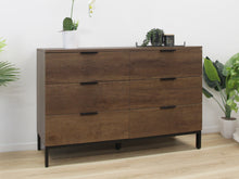 Load image into Gallery viewer, Ocala Low Boy 6 Drawer Chest Dresser - Walnut
