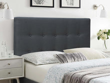 Load image into Gallery viewer, Susan King Single Fabric Upholstered Headboard - Charcoal