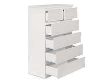 Load image into Gallery viewer, Tongass Wooden Tallboy 6 Drawers - White