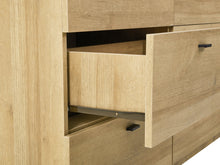 Load image into Gallery viewer, Hekla Low Boy 6 Drawer Chest Dresser - Oak