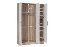 Load image into Gallery viewer, Bram 3 Door Wardrobe Cabinet - Oak + White