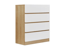 Load image into Gallery viewer, Harris 4 Drawers Tallboy - Oak + White