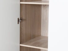 Load image into Gallery viewer, Bram 3 Door Wardrobe Cabinet with 2 Drawers - Oak + White