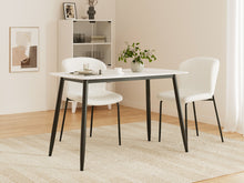 Load image into Gallery viewer, Adley Matt Ceramic Dining Table 120 x 69.5cm - White + Black