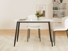 Load image into Gallery viewer, Adley Matt Ceramic Dining Table 120 x 69.5cm - White + Black