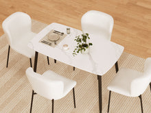 Load image into Gallery viewer, Adley Matt Ceramic Dining Table 120 x 69.5cm - White + Black