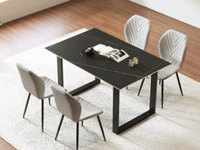 Load image into Gallery viewer, Ainsley Ceramic Dining Table 140 x 90cm - Golden Black