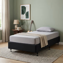 Load image into Gallery viewer, VINSON Fabric Single Bed Base - BLACK