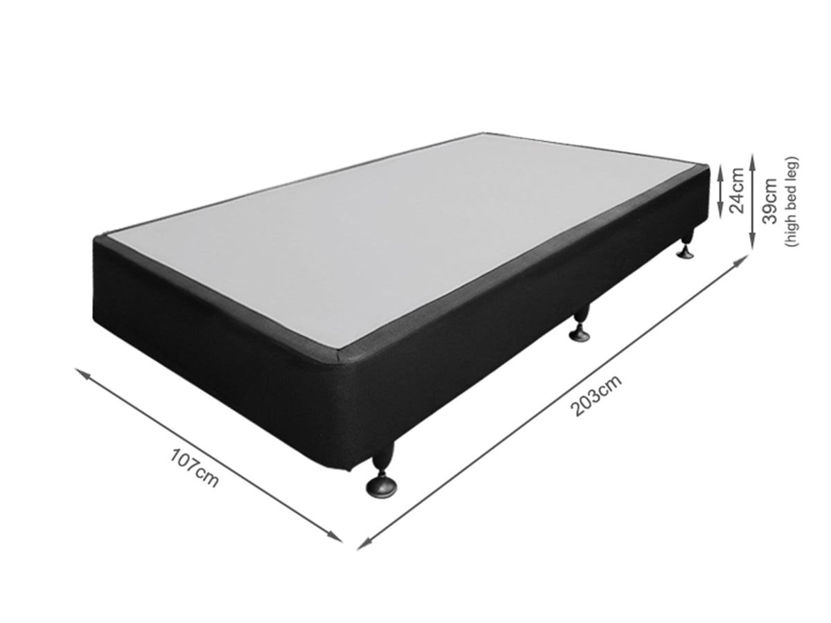 Vinson Fabric King Single Bed Base - Black