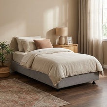 Load image into Gallery viewer, Vinson Fabric Single Bed Base - Grey