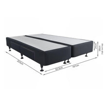 Load image into Gallery viewer, Charles Fabric King Split Bed Base 4 Drawers - Black