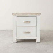 Load image into Gallery viewer, Aurora Solid Wood Bedside Table - White