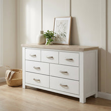 Load image into Gallery viewer, Aurora Solid Wood 7 Drawer Dresser - White