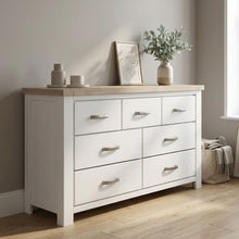 Load image into Gallery viewer, Aurora Solid Wood 7 Drawer Dresser - White