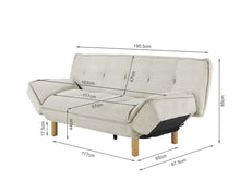 Load image into Gallery viewer, Alnwick 3 Seater Sofa Bed - Beige