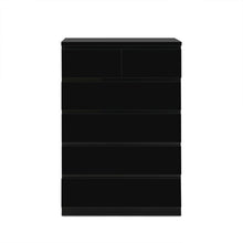 Load image into Gallery viewer, Angeles High Gloss 6 Drawer Tallboy - Black