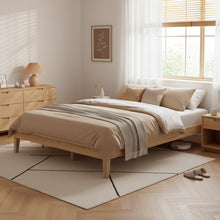 Load image into Gallery viewer, Creise Queen Wooden Bed Frame - Light Oak