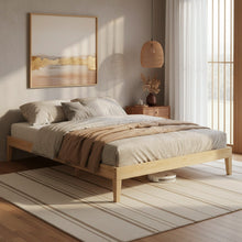 Load image into Gallery viewer, Creise Queen Wooden Bed Frame - Light Oak