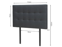 Load image into Gallery viewer, 21534 - Susan King Single Fabric Upholstered Headboard - Charcoal - Betalife