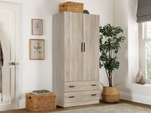 Load image into Gallery viewer, Bram 2 Door Wardrobe with 2 Drawers - Maple