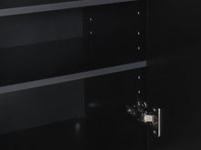 Load image into Gallery viewer, Maui 2 Door Shoe Cabinet Storage Rack - Black
