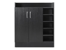 Load image into Gallery viewer, Maui 2 Door Shoe Cabinet Storage Rack - Black