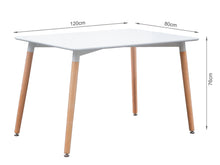 Load image into Gallery viewer, Sana Dining Table Rectangle 120 x 80cm - White