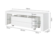 Load image into Gallery viewer, Dothan 1.6m LED Entertainment Unit - White