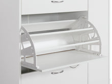 Load image into Gallery viewer, Kihona 3 Drawer Shoe Cabinet Storage Rack - White