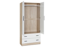 Load image into Gallery viewer, Bram 2 Door Wardrobe with 2 Drawers - Oak