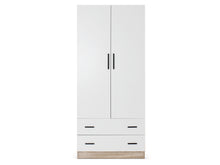 Load image into Gallery viewer, Bram 2 Door Wardrobe with 2 Drawers - Oak