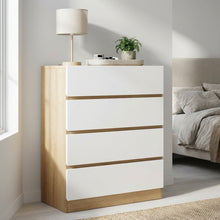 Load image into Gallery viewer, Harris 4 Drawers Tallboy - Oak + White