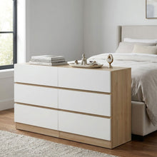Load image into Gallery viewer, Harris 6 Drawers Low Boy - Oak + White