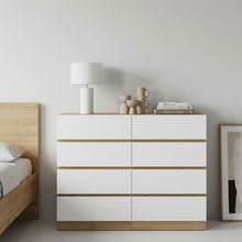 Load image into Gallery viewer, Harris 8 Drawers Low Boy - Oak + White