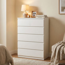 Load image into Gallery viewer, Tongass Wooden Tallboy 6 Drawers - White