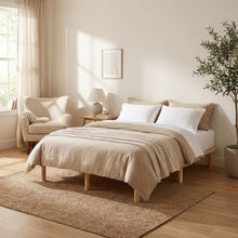 Load image into Gallery viewer, Ohio Double Wooden Bed Base - Natural