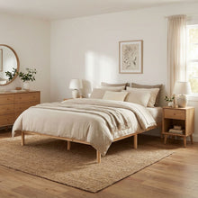Load image into Gallery viewer, Ohio King Wooden Bed Base - Natural