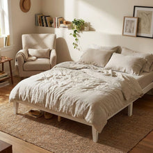 Load image into Gallery viewer, Conival Double Wooden Bed Frame - White