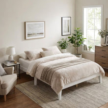 Load image into Gallery viewer, Conival Double Wooden Bed Frame - White