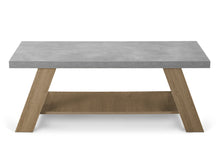 Load image into Gallery viewer, Tommie Rectangular Coffee Table - Cement + Oak
