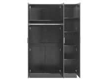Load image into Gallery viewer, Bram 3 Door Wardrobe Cabinet - Black