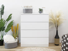 Load image into Gallery viewer, Tongass Wooden Tallboy 4 Drawers - White