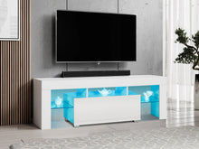 Load image into Gallery viewer, Frannie 1.3m LED Entertainment Unit - White